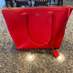 Kate Spade Large Tote (Red, New Condition)